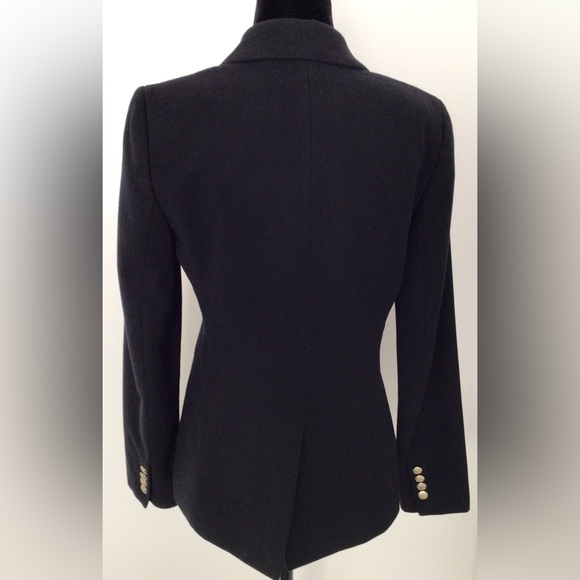 J CREW Black Wool Felt One-Button Jacket - Small / 4 US - Picture 2 of 5